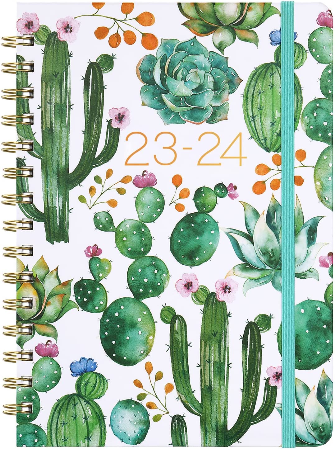 230527224423584_1 2023-2024 Planner - Planner 2023-2024, Weekly & Monthly Planner, Jul 2023 - Jun 2024, 8.5" x 6.4", Planner with Hardcover, Twin - Wire Binding, Monthly Tabs, Inner Pocket, Elastic Closure, Daily Organizer - Image 1